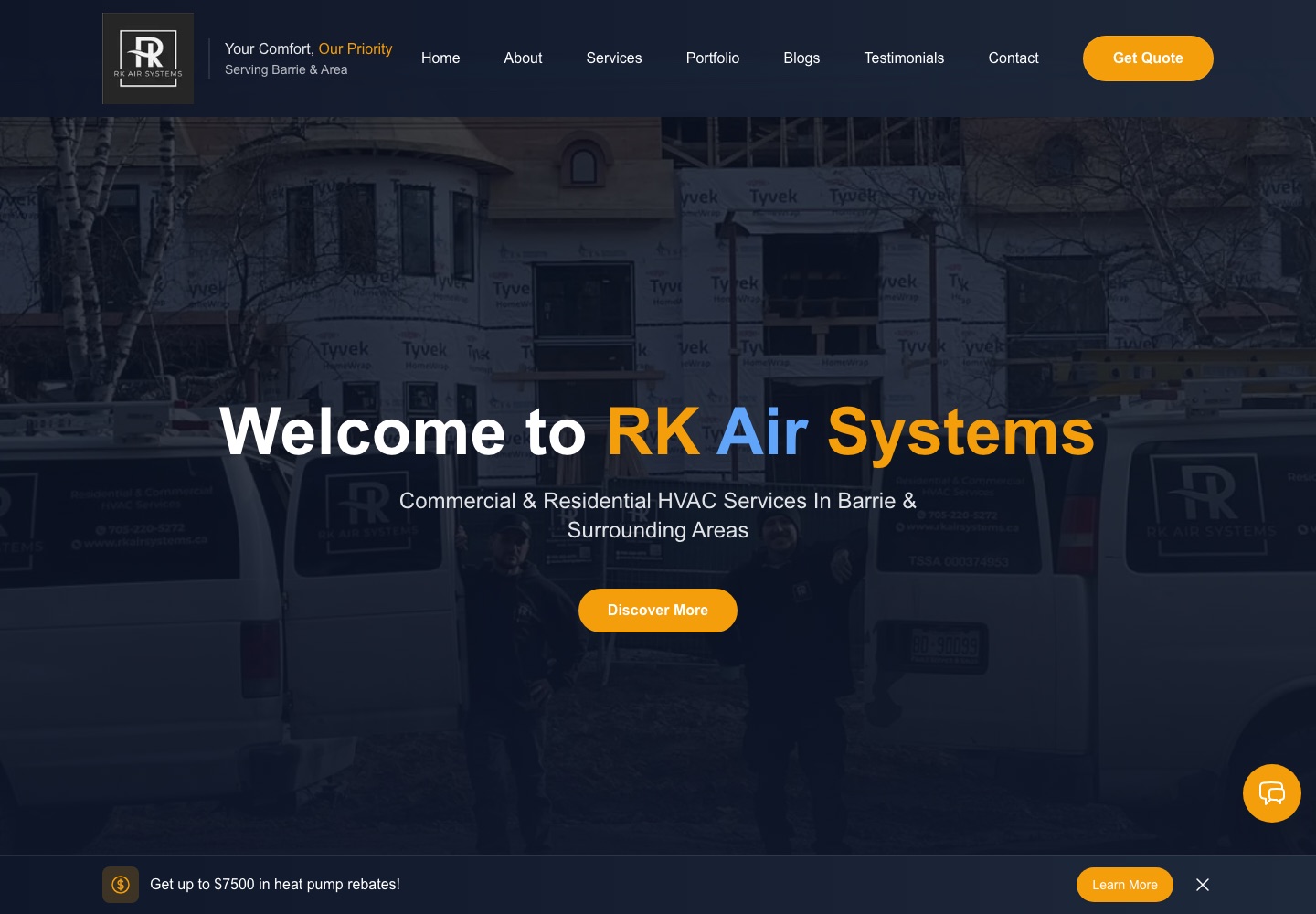 RK Air Systems website
